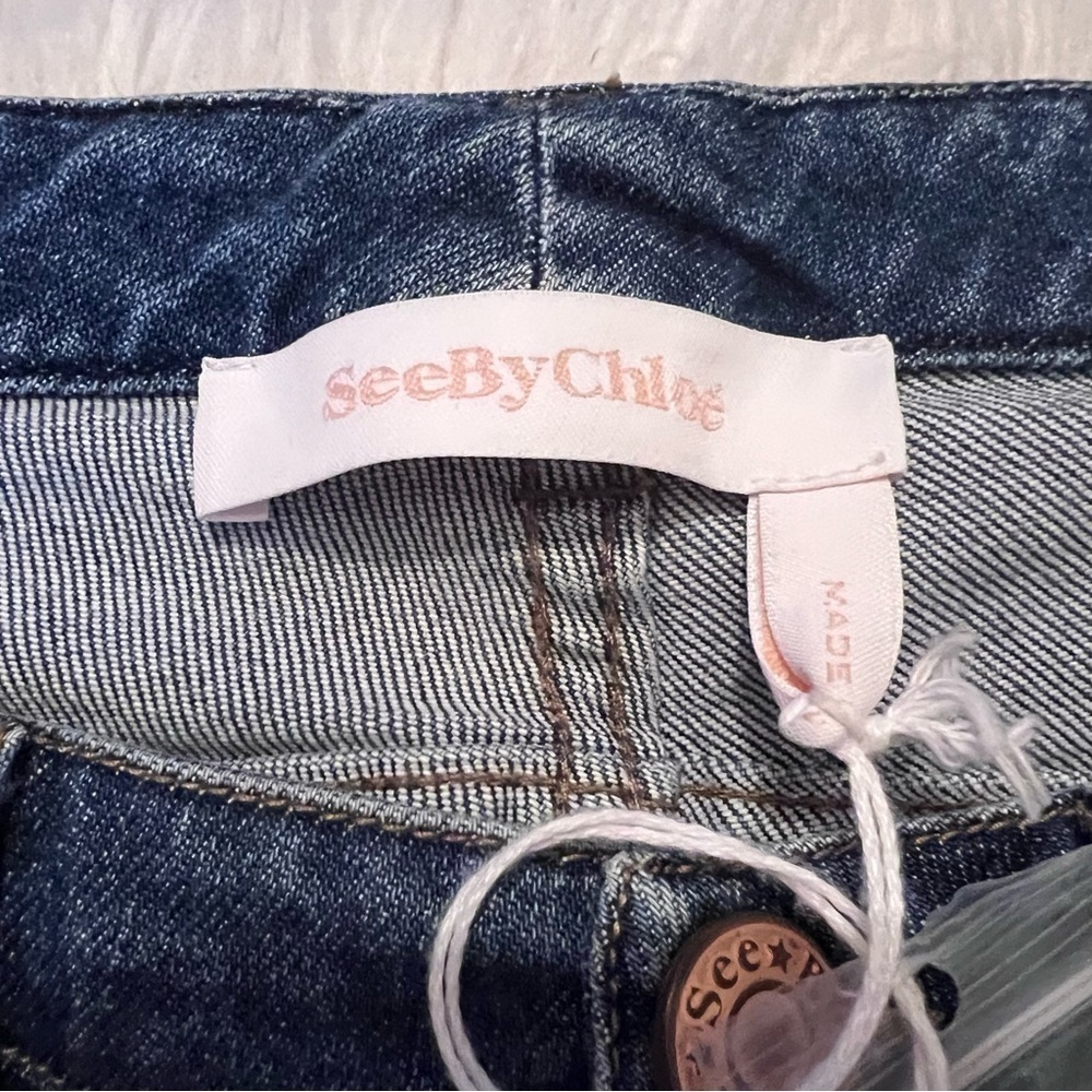 SEE by Chloe Flare Raw Hem with Rick Rack Hem Size Women’s 31 - Picture 5 of 10